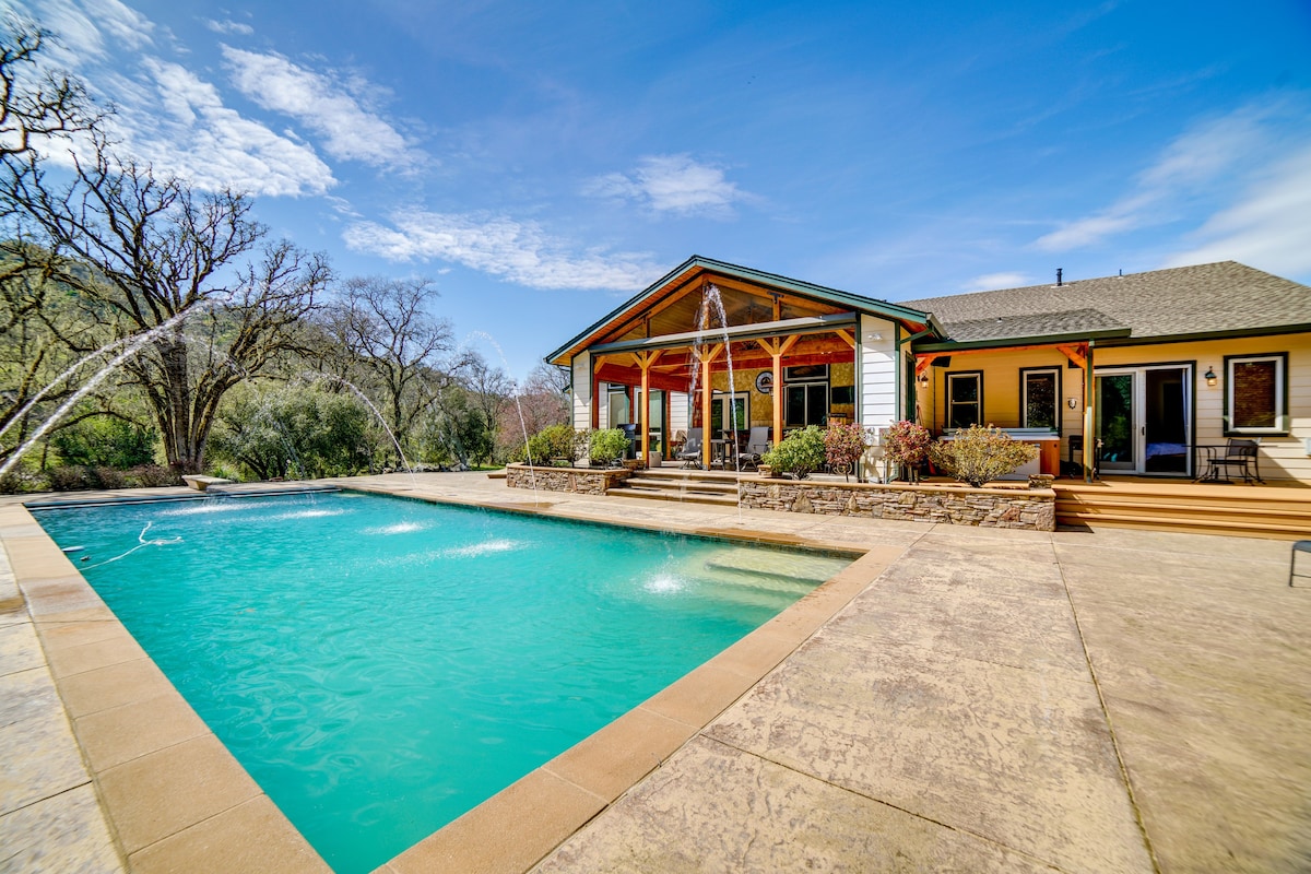 Stunning Hopland Vacation Rental w/ Pool & Hot Tub