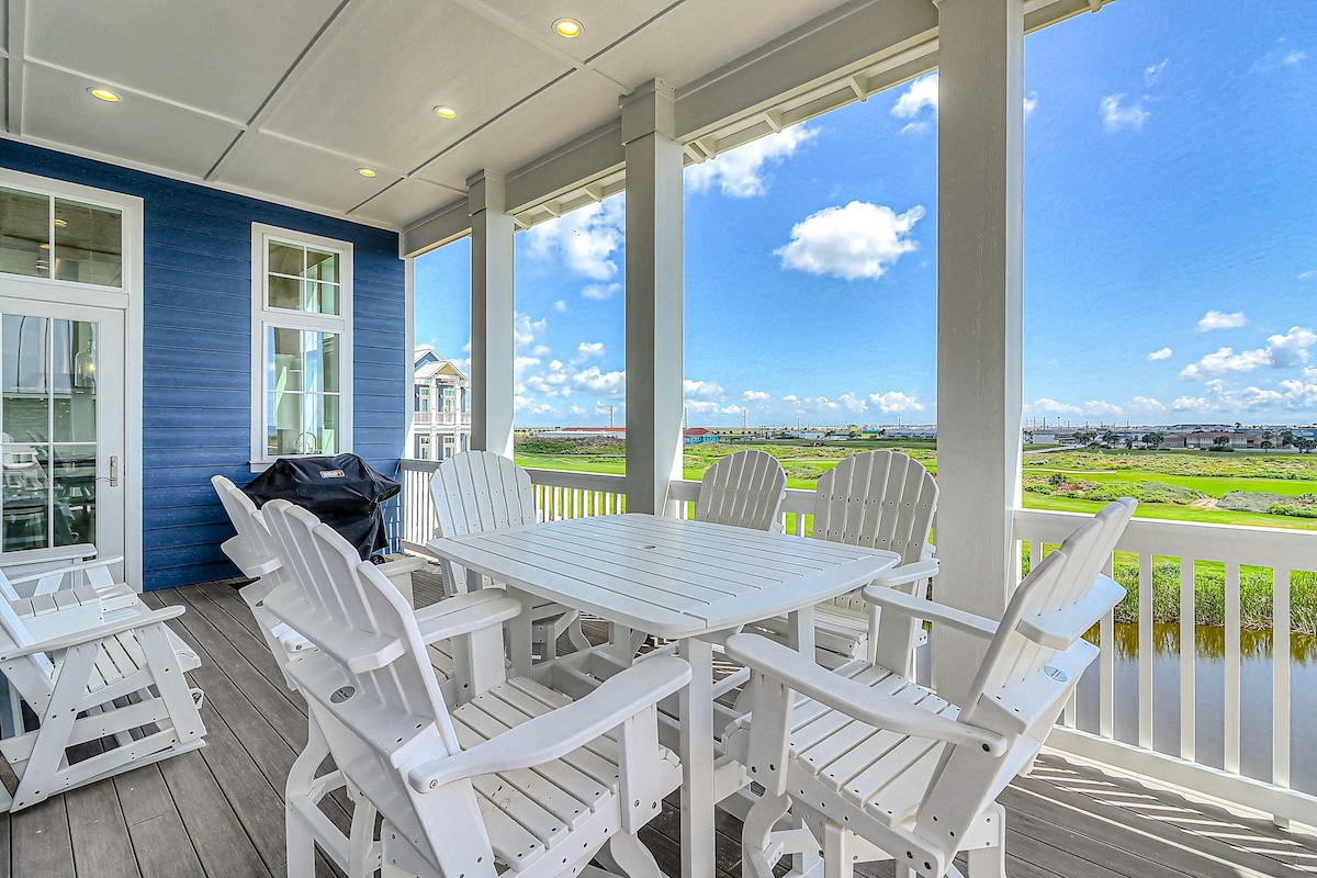 All-new waterfront home with on-site pool, golf, &