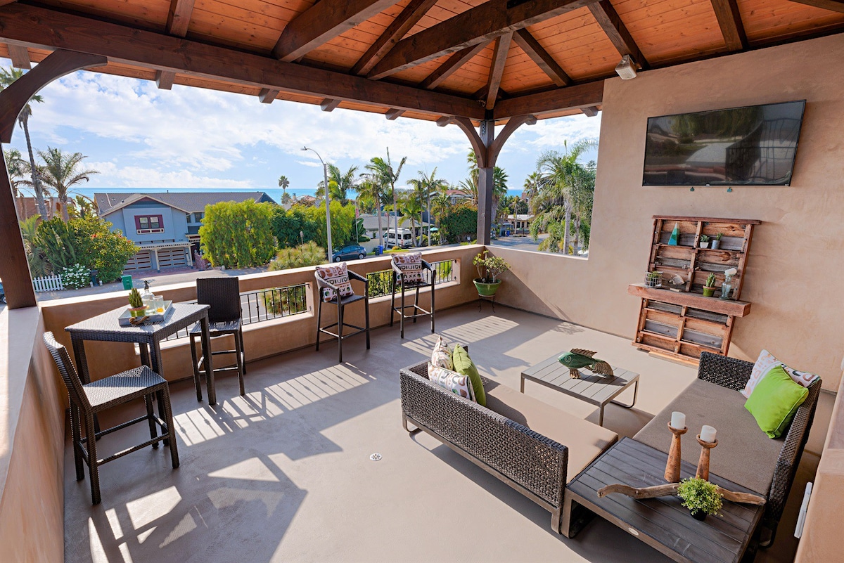 Rooftop Oceanview Patio | 5BR Remodeled Home