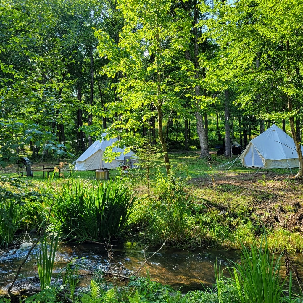 Creekside Group Glamp Site at Big Rock Creek!