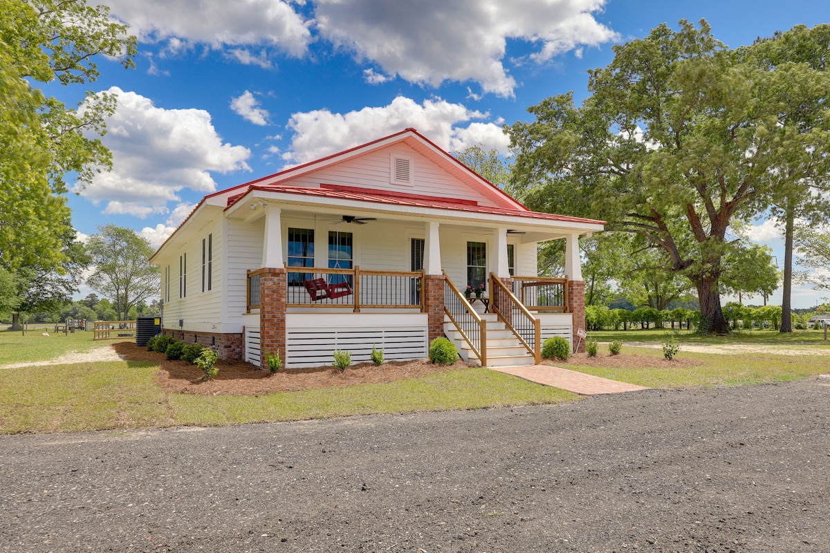 New Bern Vacation Rental on Farm w/ Fire Pit!