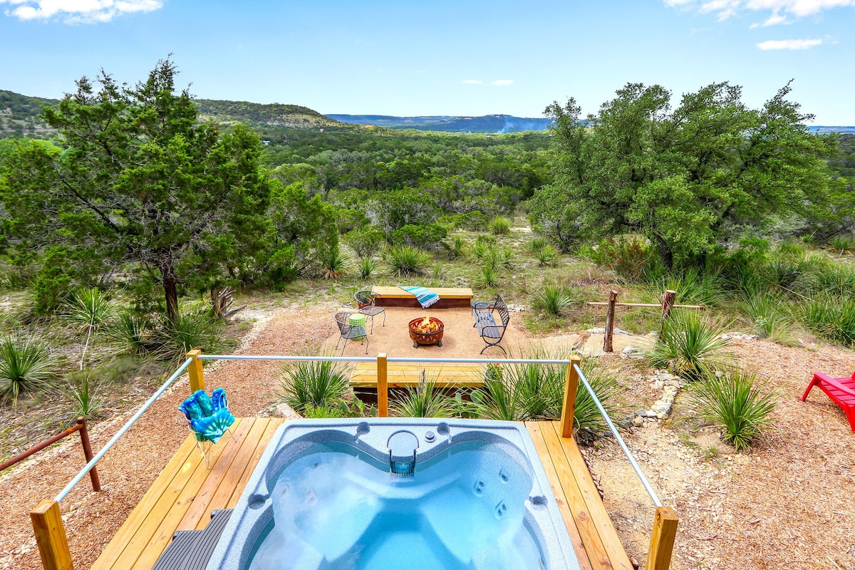 Lomax Lookout I Wimberley,热水浴缸,景观