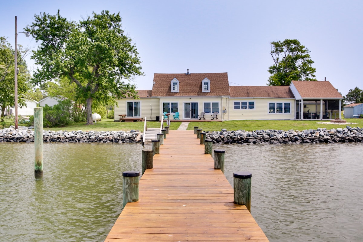 Waterfront Taylor’s Island Rental w/ Private Dock!