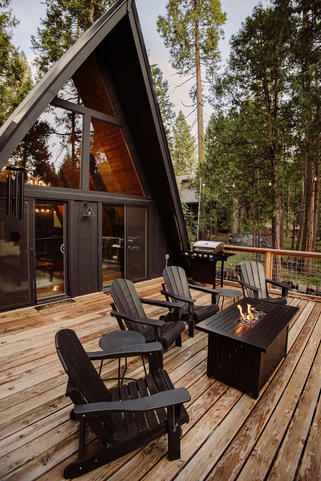 Modern Black A-Frame overlooking a Meadow w/ AC!