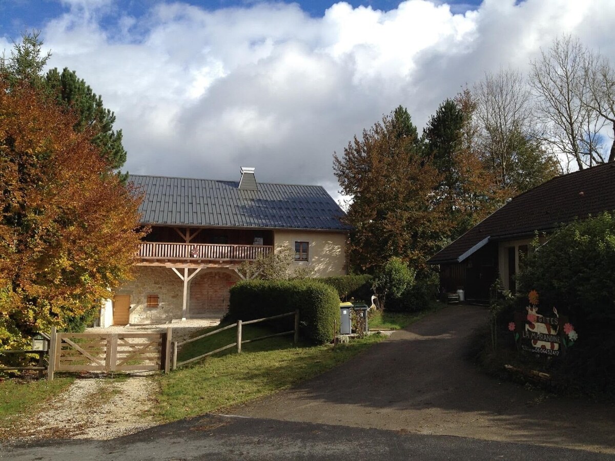 Gîte de la Marandine in Métabief with Garden