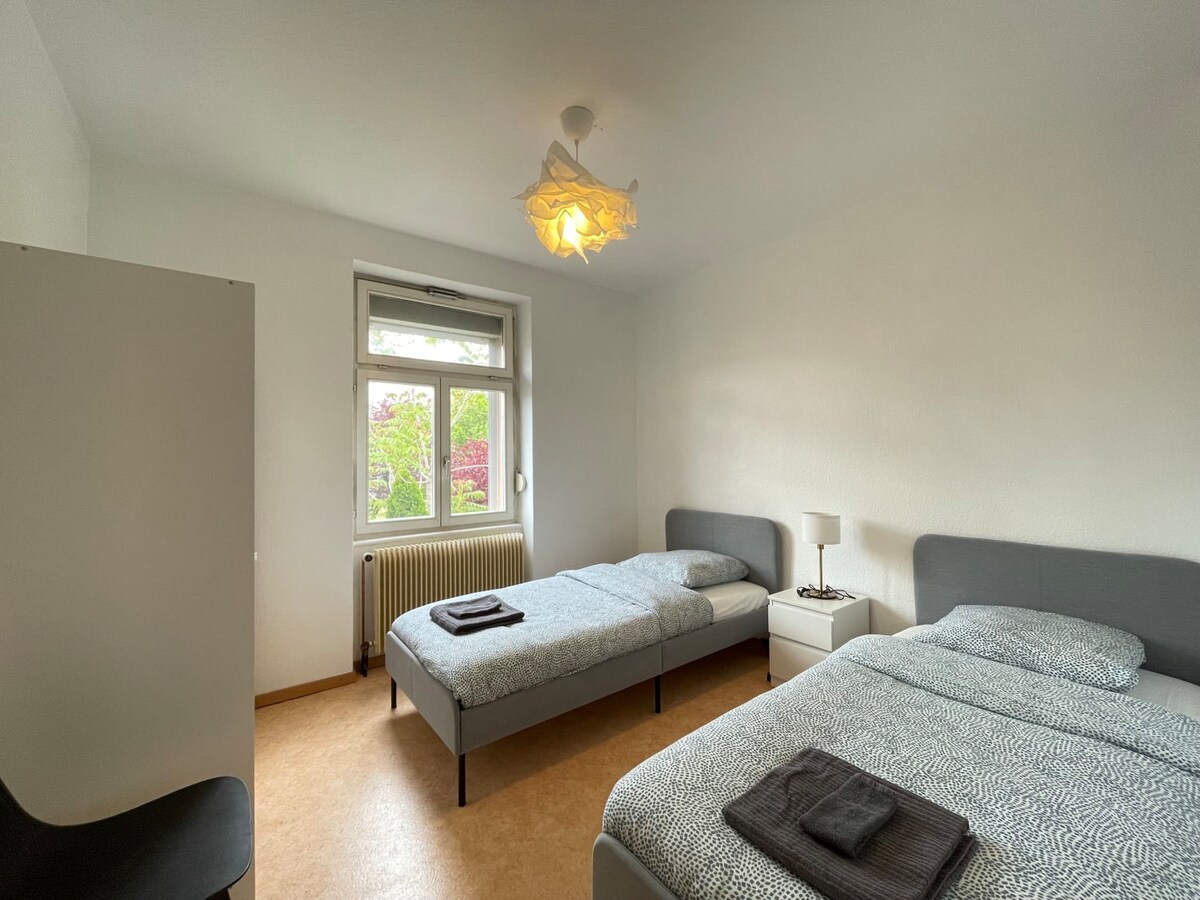 1st Central 2 BR w/ Living room + 5mn from Basel