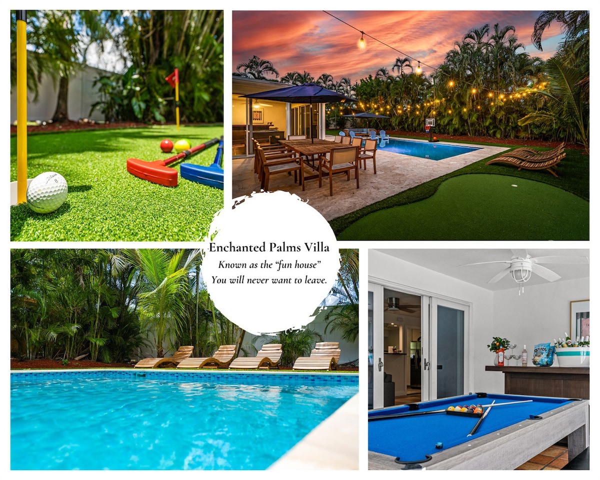 Enchanted Palms | Heated Pool w Sun Deck & Games