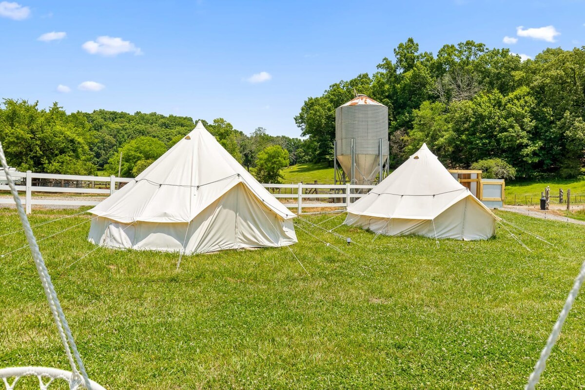 Farm Glamp, Outdoor Shower, Pool! 15min to Chatt!