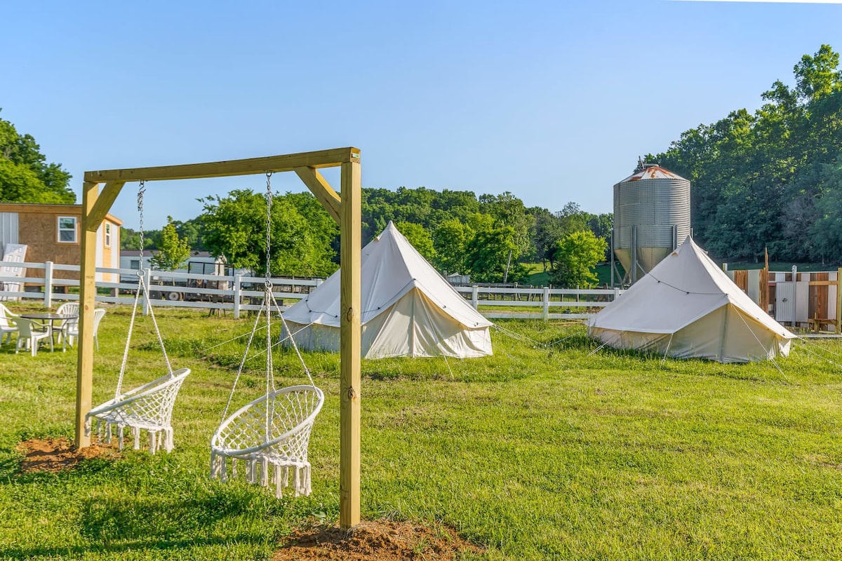 Farm Glamp, Outdoor Shower, Pool! 15min to Chatt!