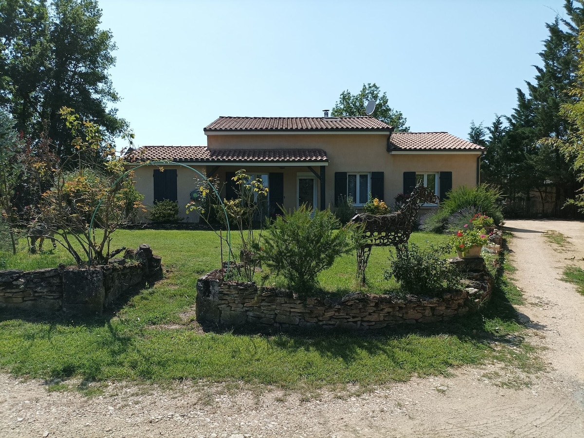 House near Bonaguil castle with private pool