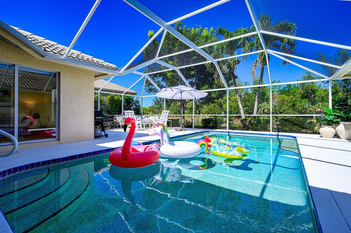 Newly Furnished ! 3 BR/ 2 BA Pool Lush Water Views