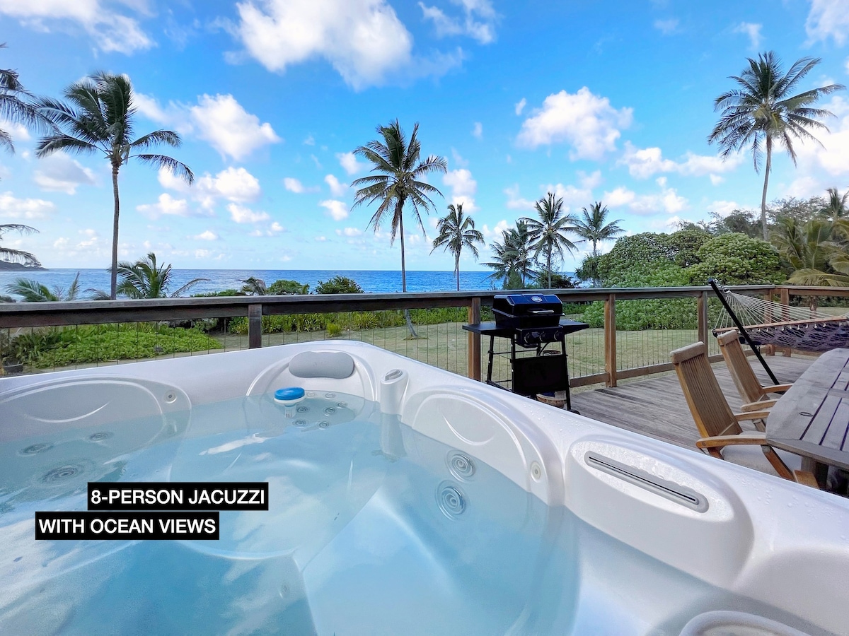 NEW 5BR Oceanfront Home with Hot Tub & Theatre