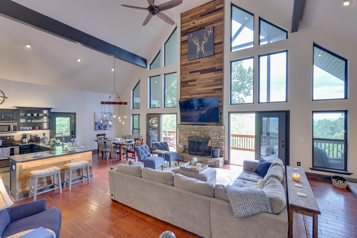 Luxe Blairsville Cabin w/ Game Room, Near Hikes