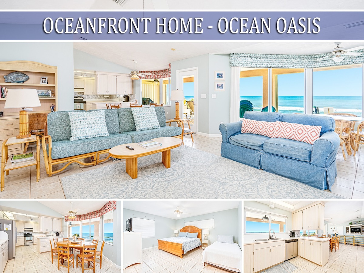 「Ocean Oasis」-直播， Oceanfront Home -3卧/3卫