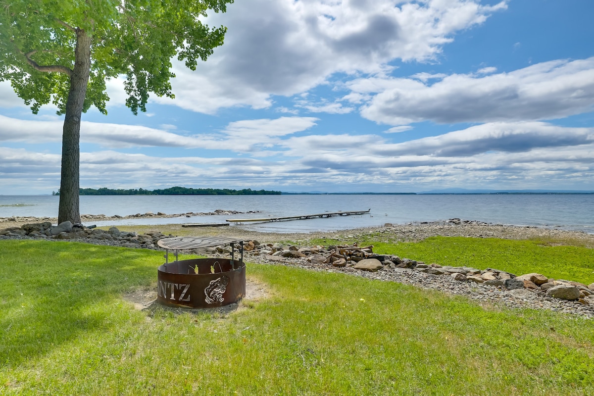 Lake Champlain Vacation Rental with Boat Dock!