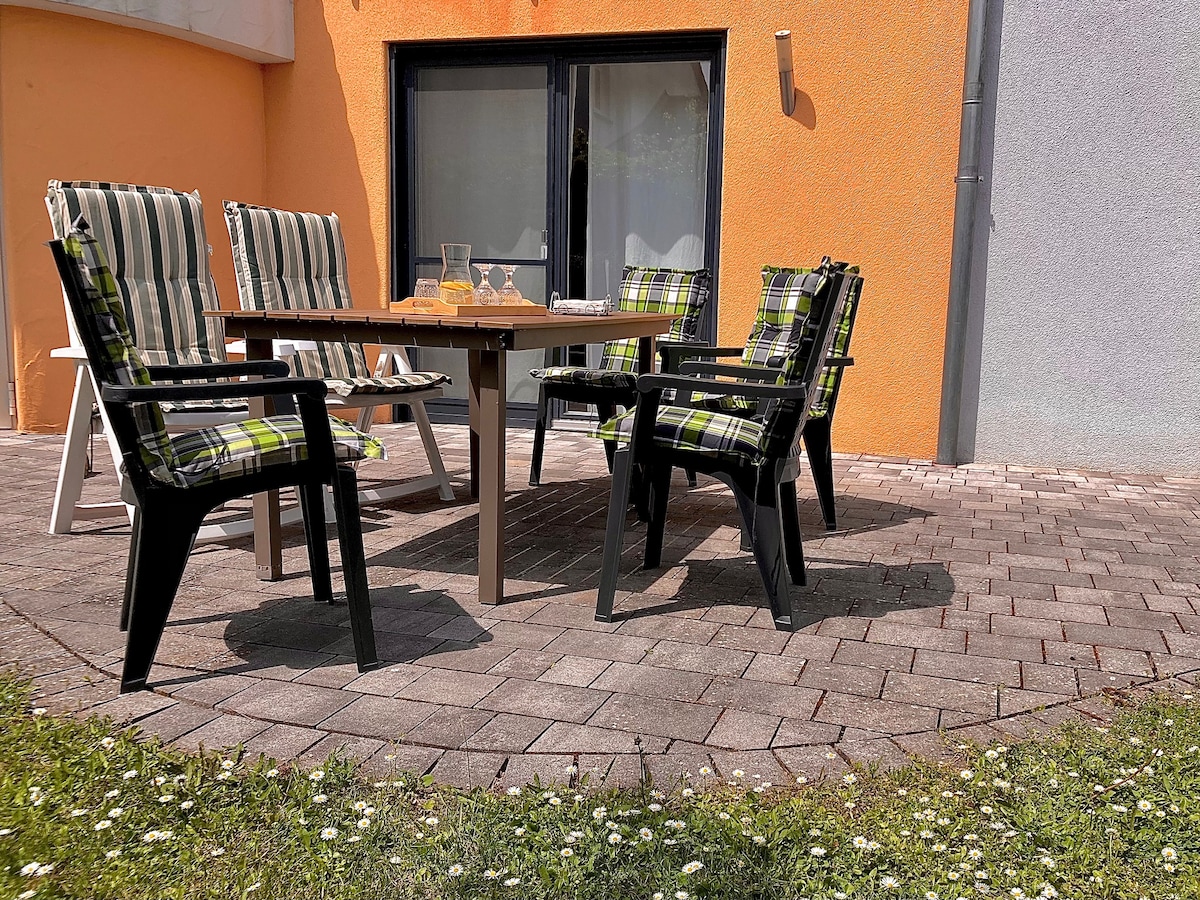 Ferienwohnung mit Terrasse, Ferienwohnung Gerne-Da