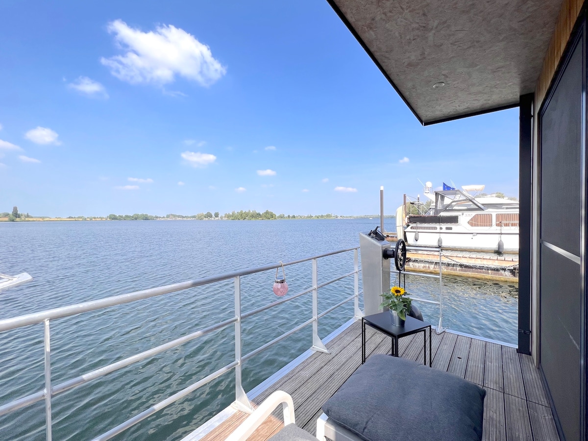 Luxury houseboat in beautiful Maasbommel