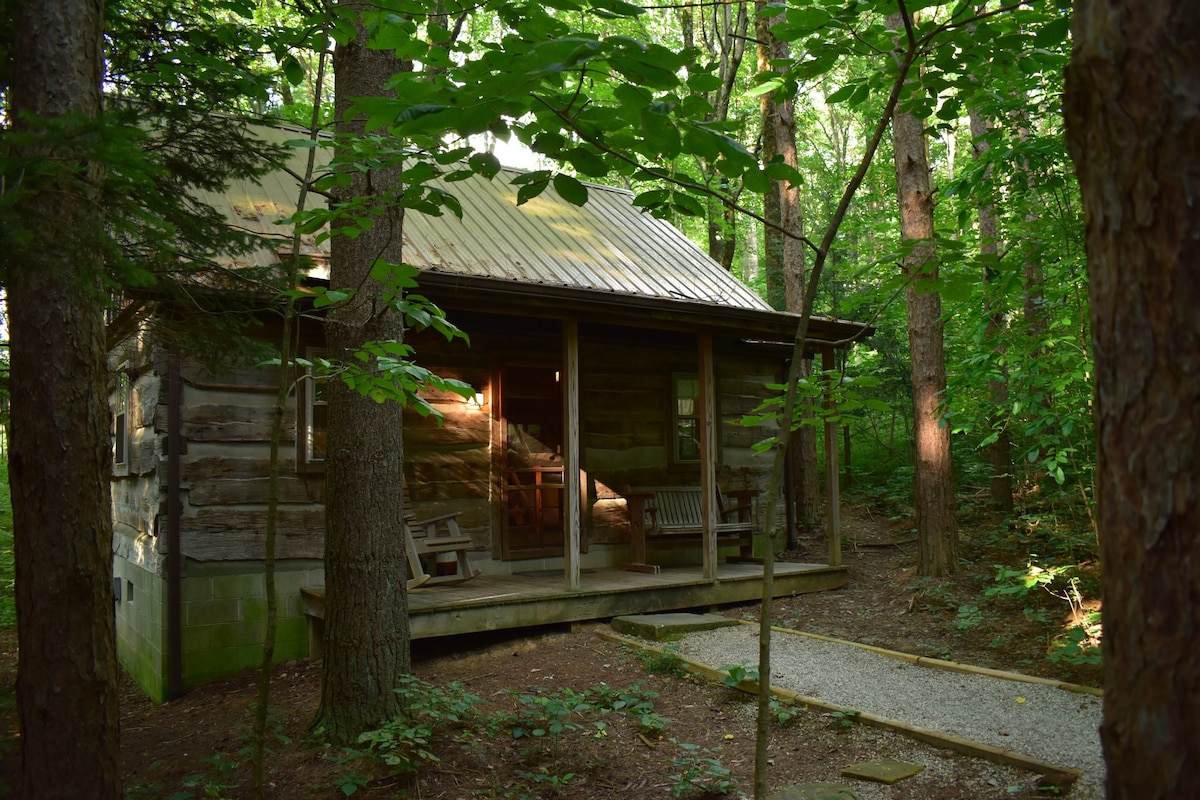 Woodland view-Red Log Cabin