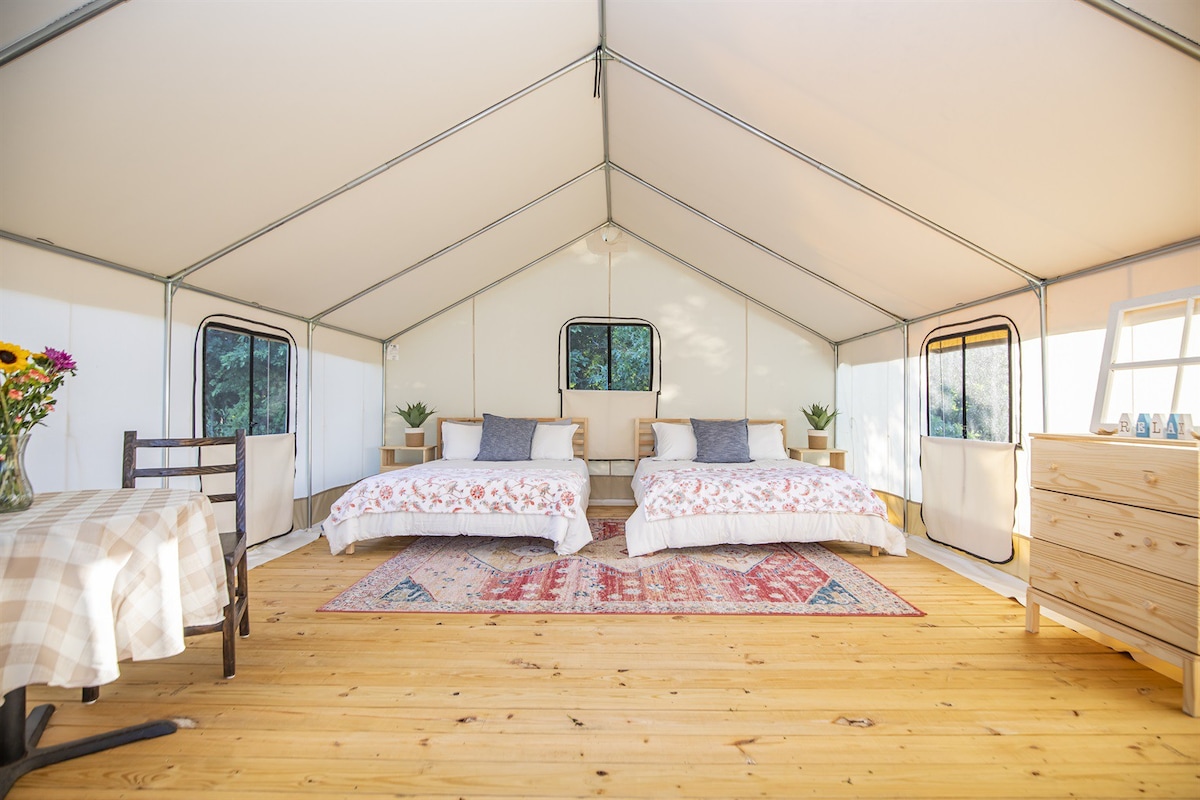 Large Heated Glamping Tent in Cassville, Missouri