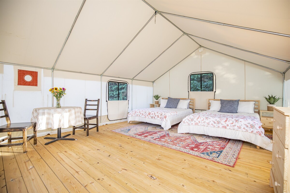 Large Heated Glamping Tent in Cassville, Missouri