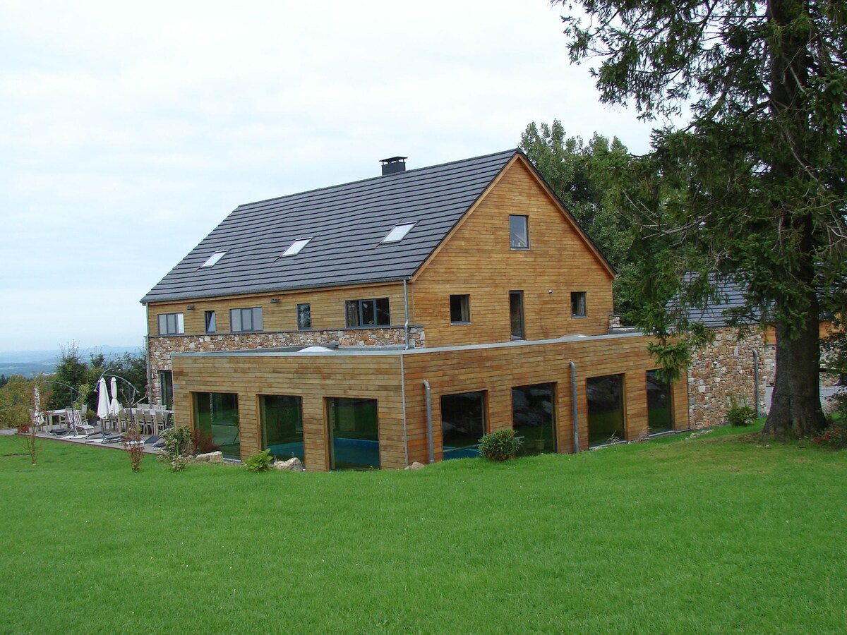 A stylish villa with wellness center