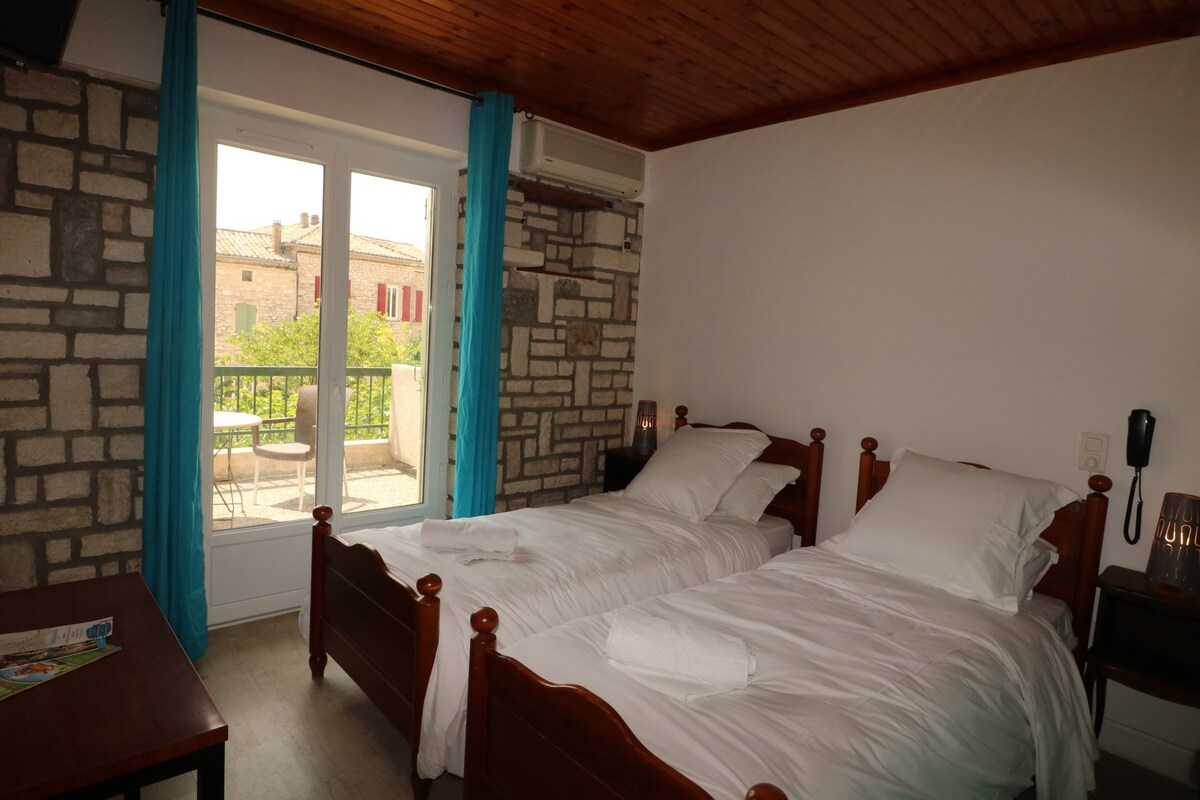 Twin room with South private terrasse