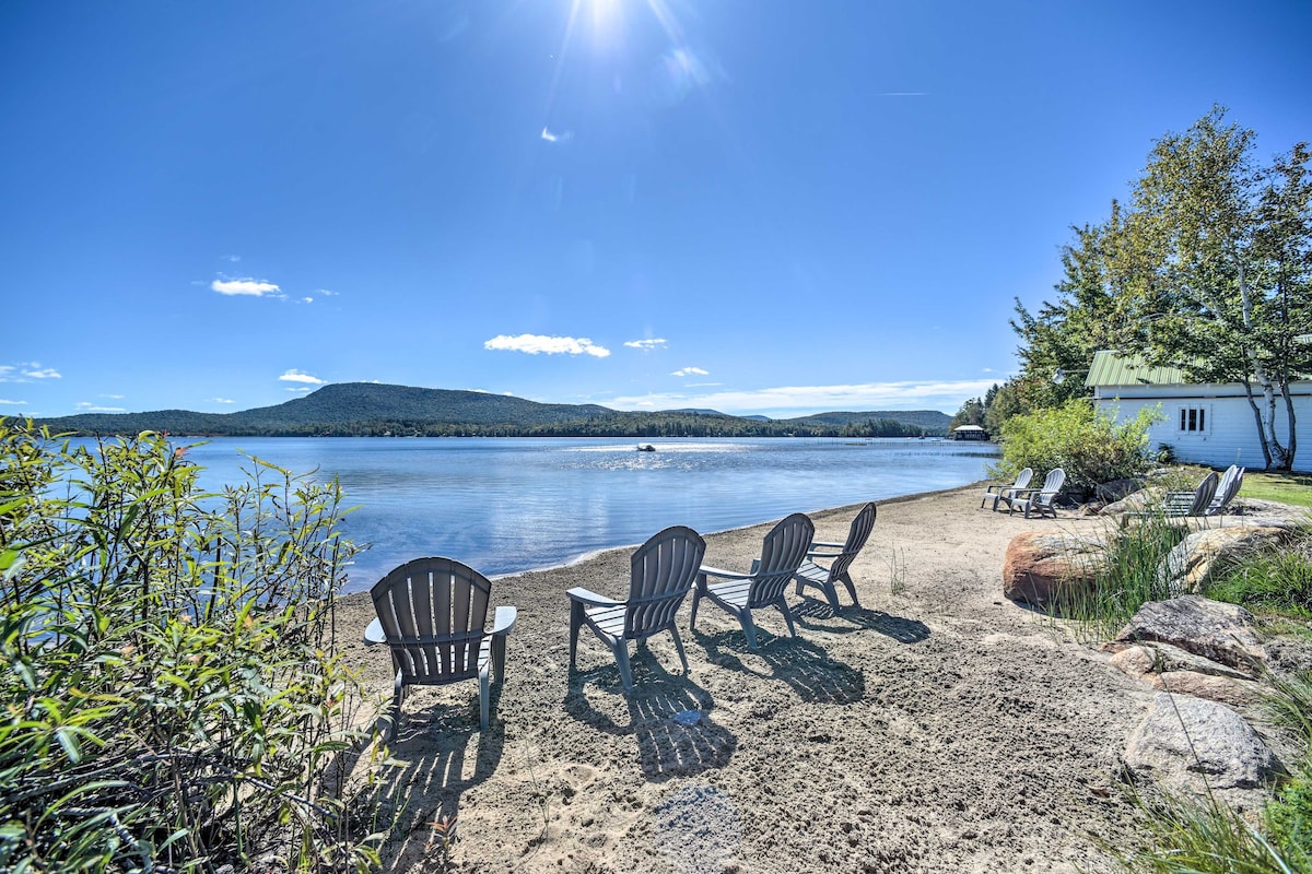 Lakefront Adirondack Getaway w/ Beach + Kayaks!