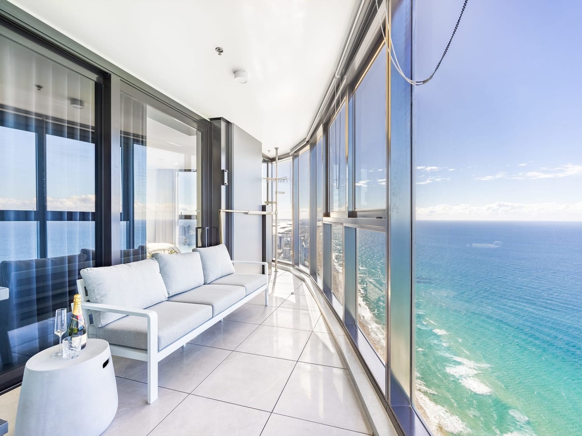 Stunning ocean view on high Level in luxury 3BD ap