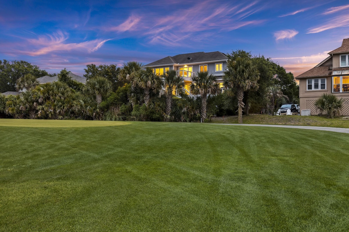 NEW Seabrook Listing! Modern 4 BR with Golf Views