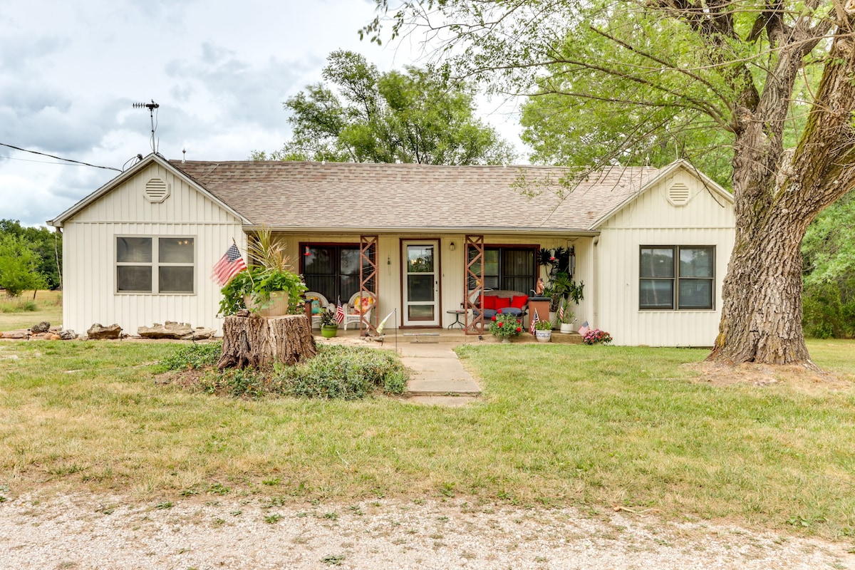 Quiet Countryside Weaubleau Home w/ Patio & Grill!