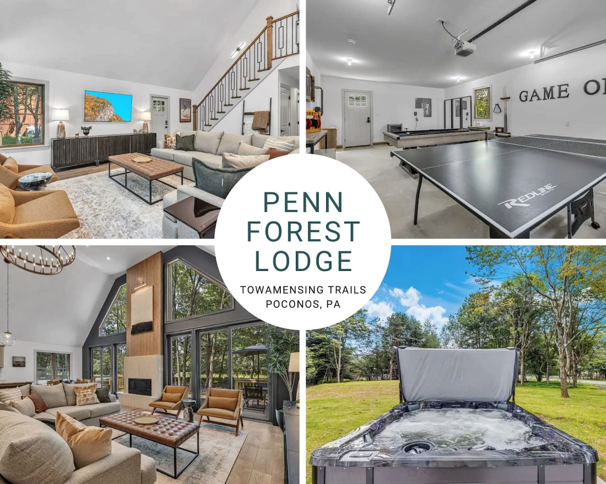 Penn Forest Lodge*Luxe|HotTub|GameRoom|DogFriendly