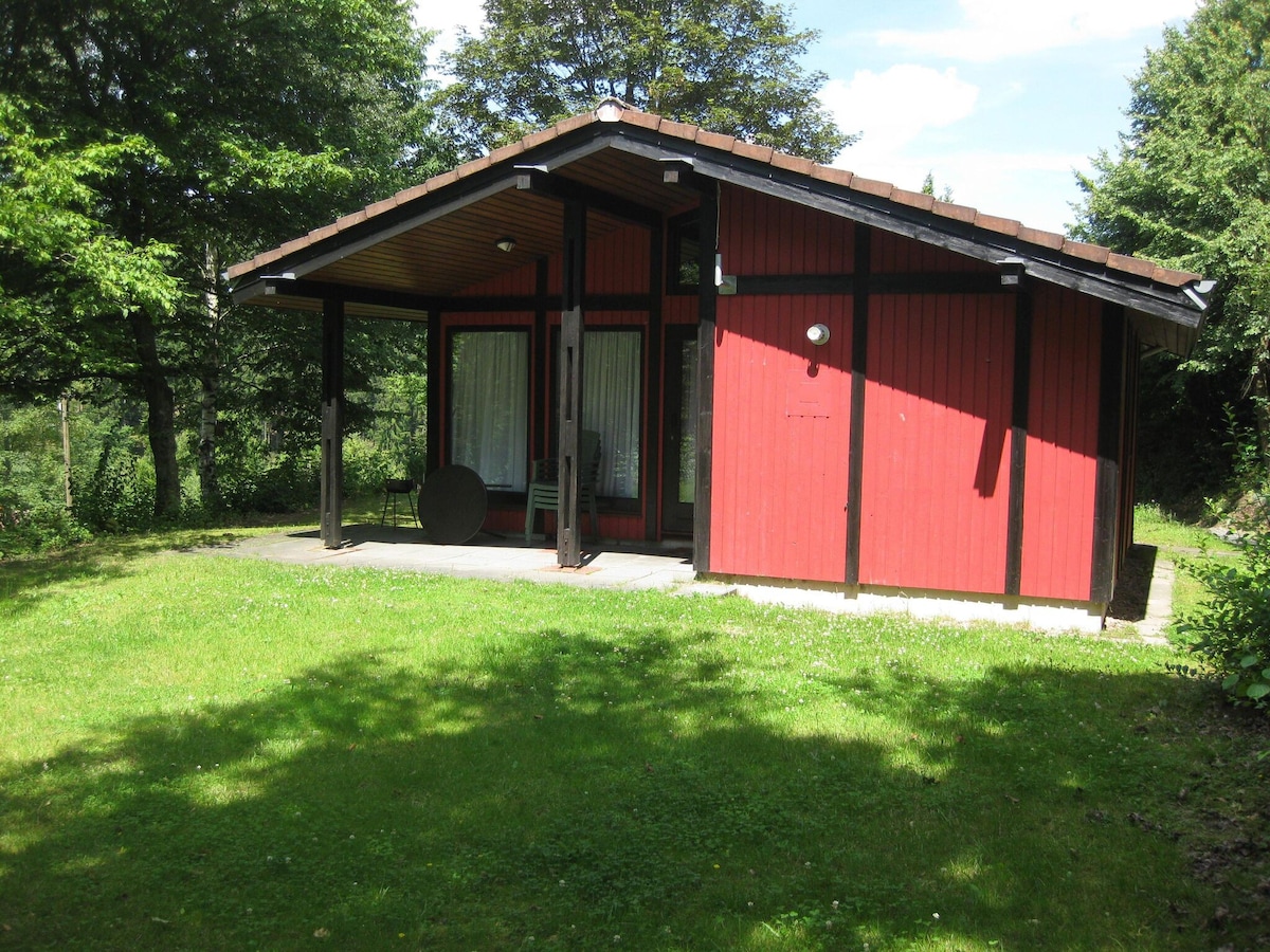 Single storey detached bungalow, in a wooded area