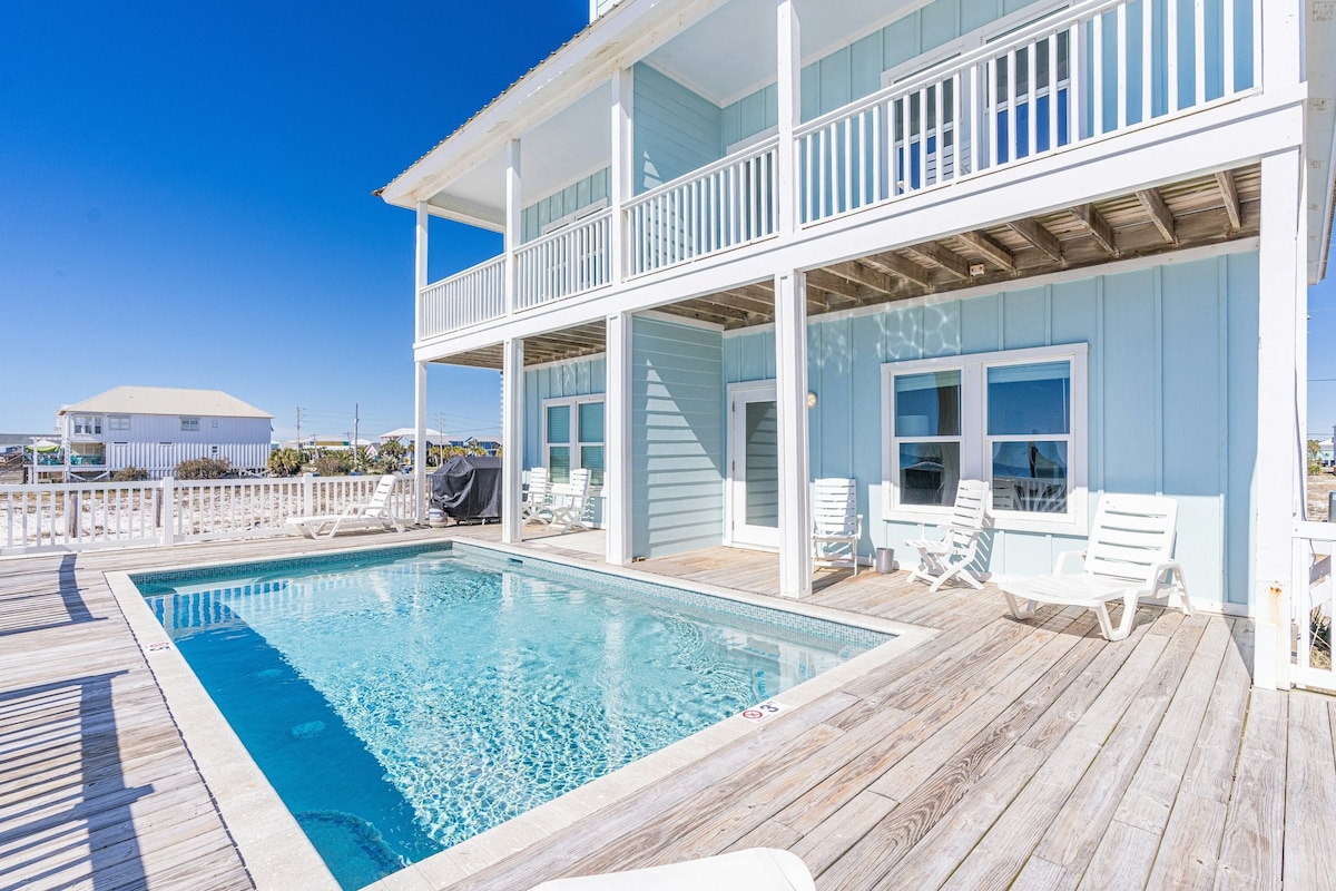 美妙的8卧室Gulffront |泳池|阳台
