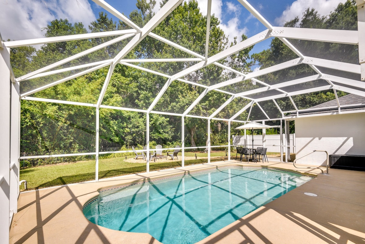 Peaceful Palm Coast Home w/ Private Pool & Lanai!