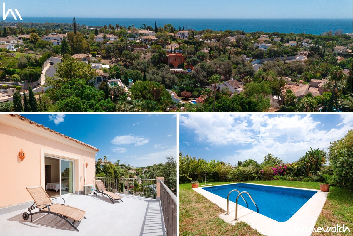 5 bedroom villa with private pool and sea views
