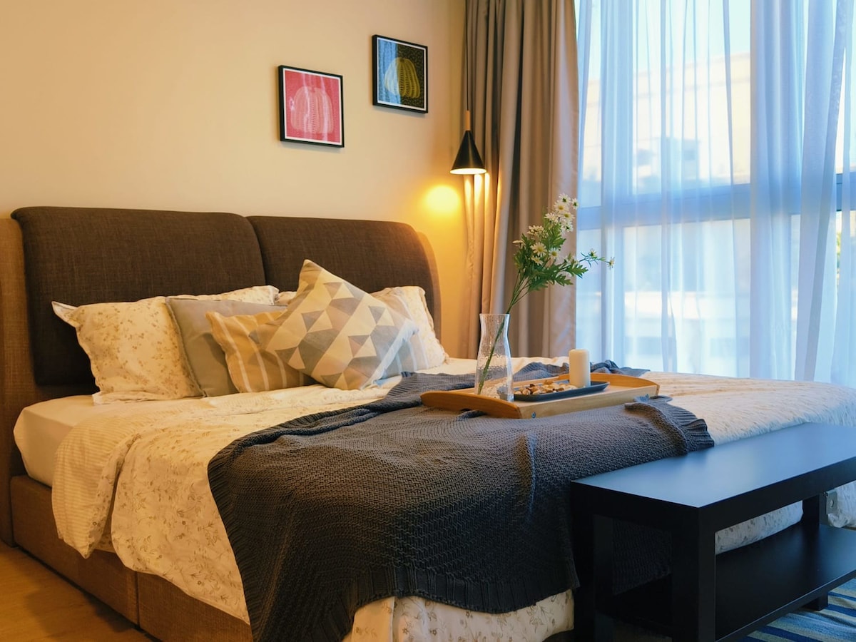 1卧室日式公寓，可欣赏迷人的吉隆坡城中城区美景