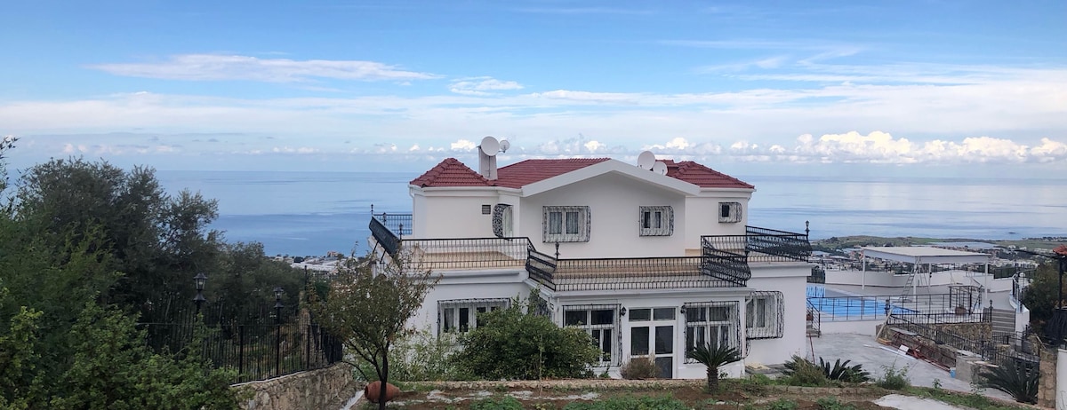 Large luxury villa with private pool in Lapta Kyre