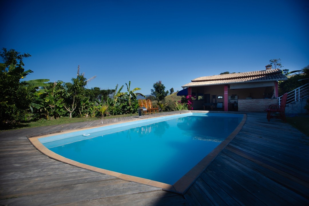 Comfortable farm swimming pool leisure Extrema/MG
