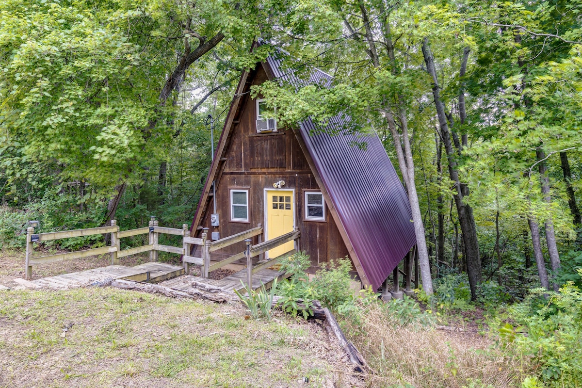 A-Frame Cabin in Rocky Mount w/ Furnished Deck!