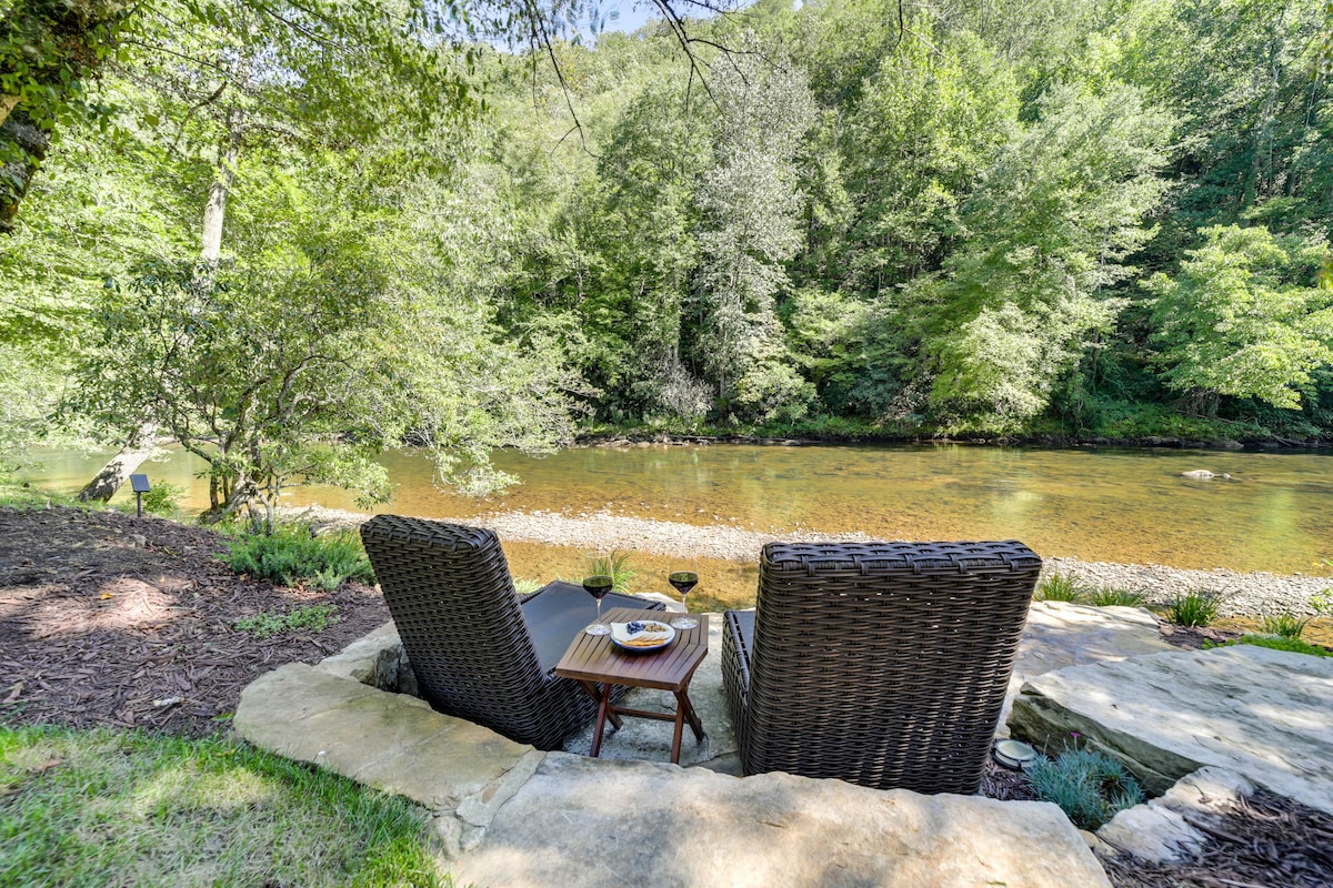 Riverfront Cullowhee Home w/ Mountain Views