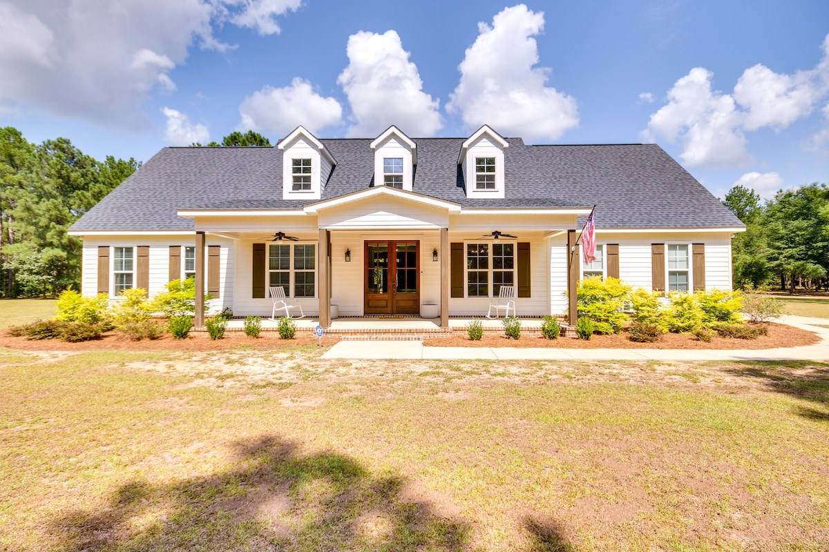 Stylish Hephzibah Home w/ Fire Pit & Theater Room!