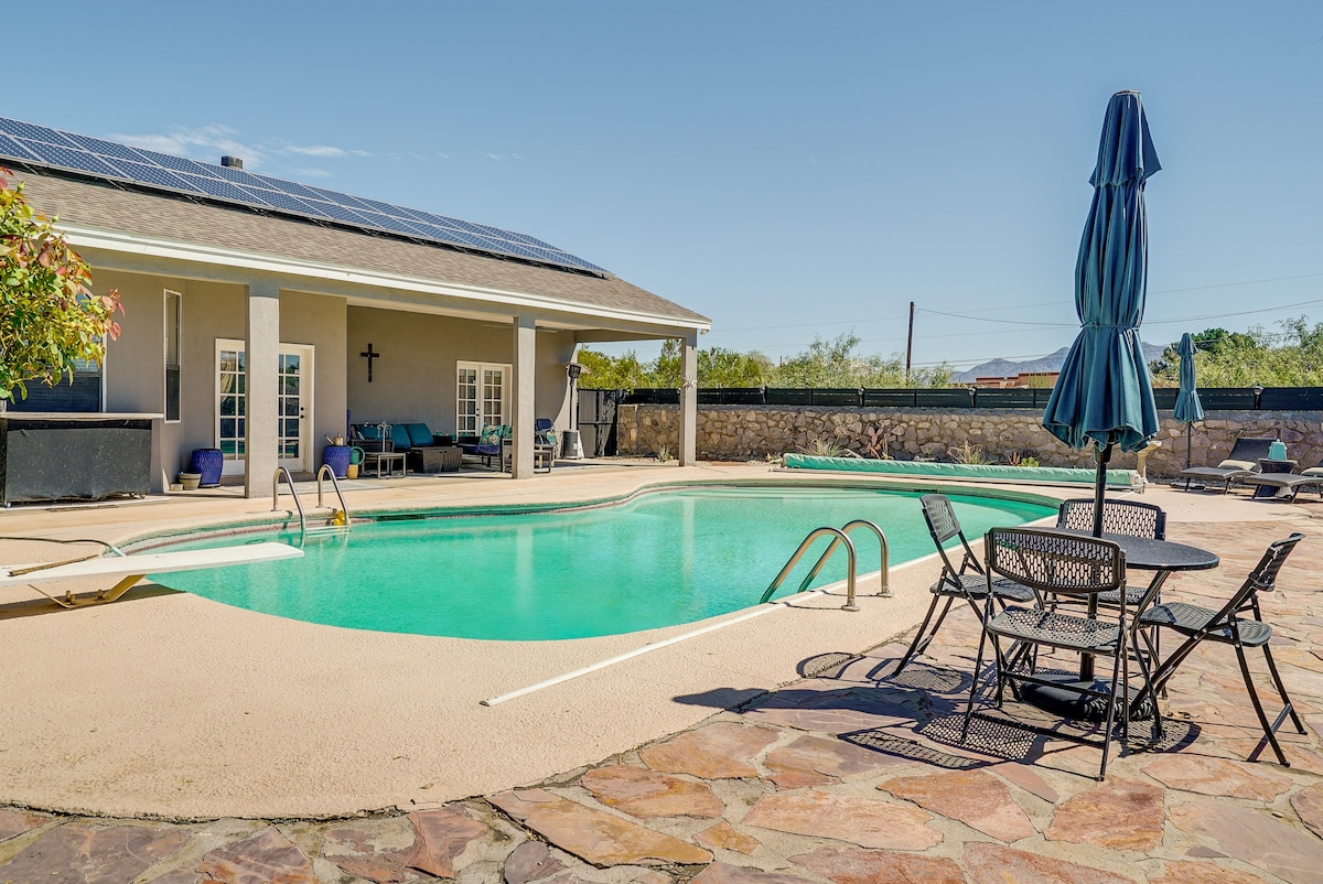 Las Cruces Home w/ Private Pool + Fire Pit!