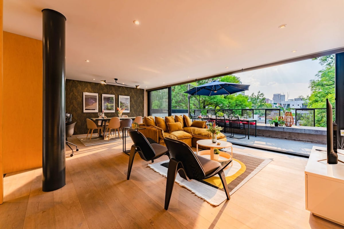 NEW! Polanco Penthouse + Private Rooftop Terrace