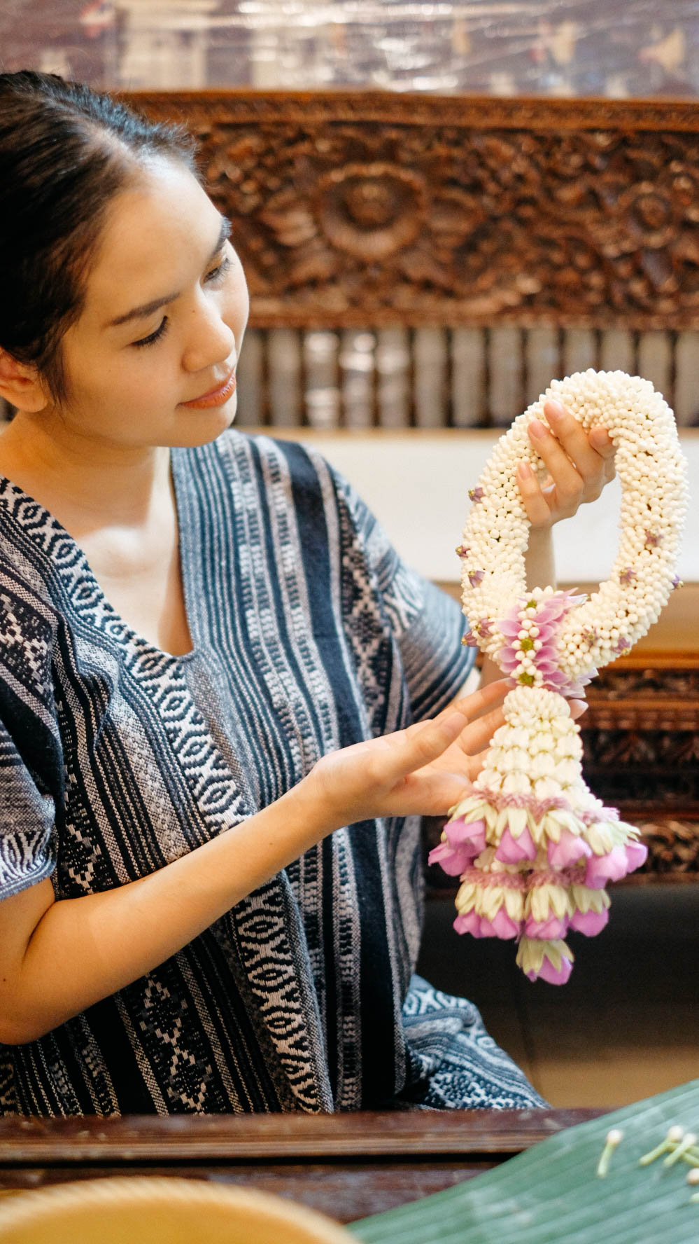 泰国传统花环手工制作课