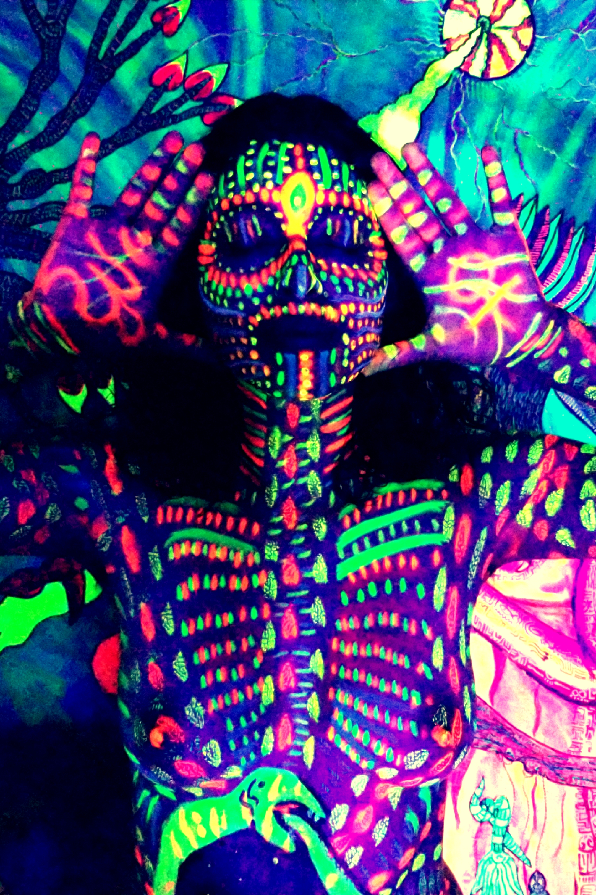 荧光迷幻人体彩绘之旅